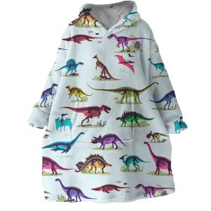 Dinosaurs Hoodie Wearable Blanket WB1990 1