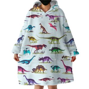Dinosaurs Hoodie Wearable Blanket WB1990