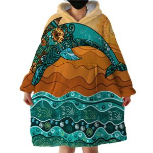 Dolphin Hoodie Wearable Blanket WB1674