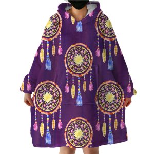 Dream Catcher Purple Hoodie Wearable Blanket WB1656