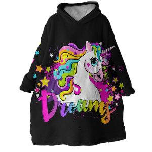 Dreamy Unicorn Hoodie Wearable Blanket WB1817 1