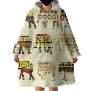 Elephant Collection Hoodie Wearable Blanket WB1154