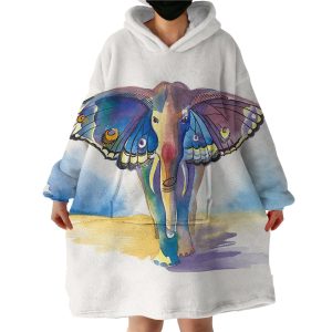 Elephant Hoodie Wearable Blanket WB0091