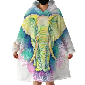 Elephant Hoodie Wearable Blanket WB0094