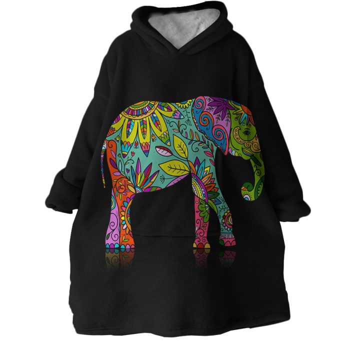 Elephant Hoodie Wearable Blanket WB1457 1