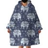 Elephants Hoodie Wearable Blanket WB0030