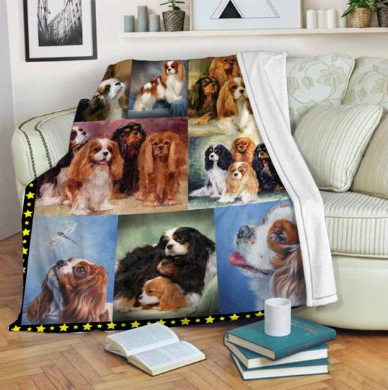 English Toy Spaniel Blanket Sherpa Blanket Fleece Blanket Birthday Gift For Dog Lover 1