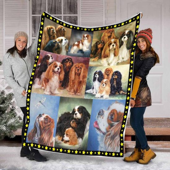 English Toy Spaniel Blanket Sherpa Blanket Fleece Blanket Birthday Gift For Dog Lover 2