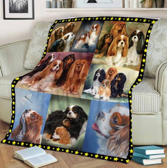 English Toy Spaniel Blanket - Sherpa Blanket Fleece Blanket Birthday Gift For Dog Lover