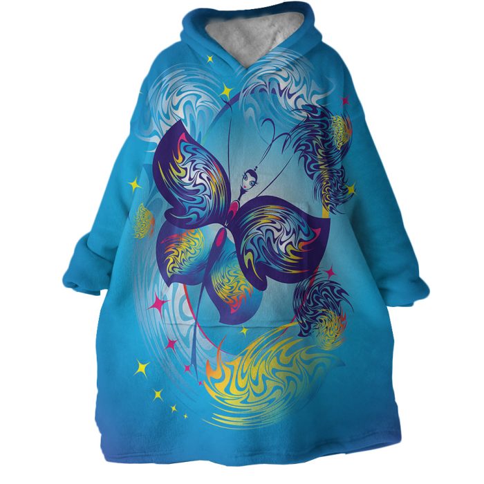 Exotic Butterfly Hoodie Wearable Blanket WB1420 1