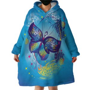 Exotic Butterfly Hoodie Wearable Blanket WB1420