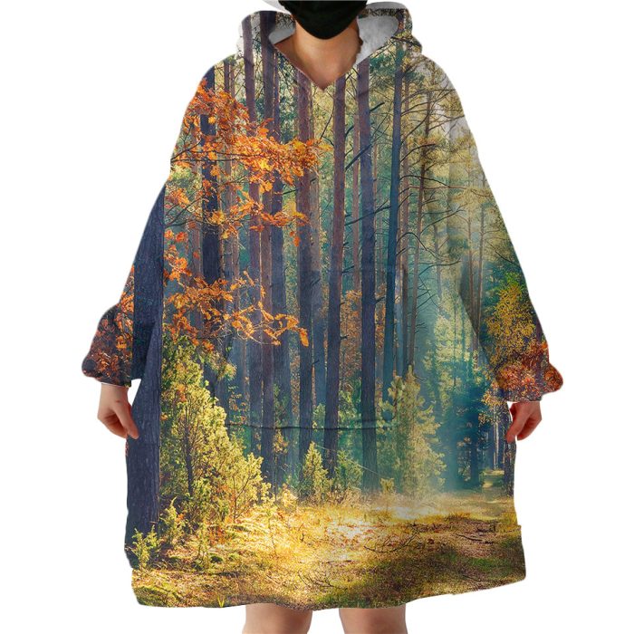 Fall Forest Hoodie Wearable Blanket WB1498