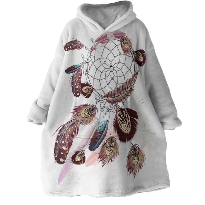 Feathered Dream Catcher Hoodie Wearable Blanket WB0875 1