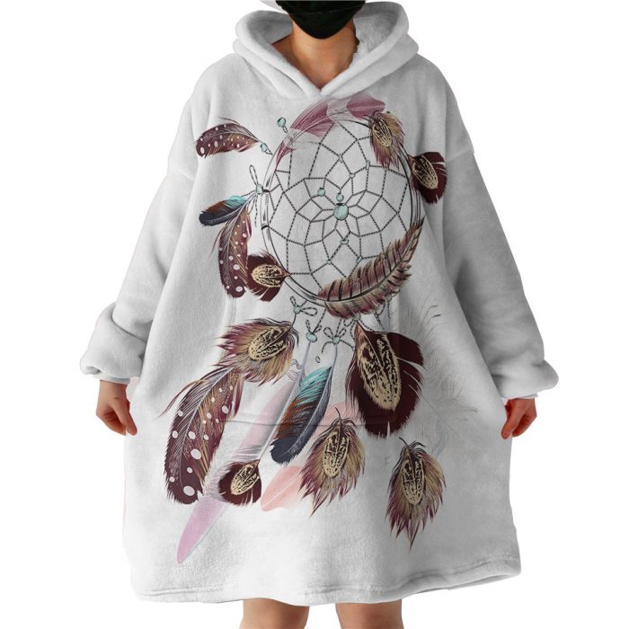 Feathered Dream Catcher Hoodie Wearable Blanket WB0875
