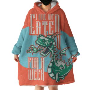 Fire-Breathing Dinosaur Hoodie Wearable Blanket WB1234