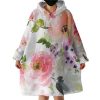 Flowers Hoodie Wearable Blanket WB1074