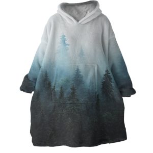 Foggy Forest Hoodie Wearable Blanket WB0019 1