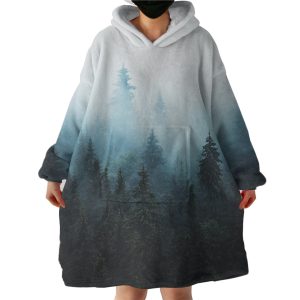 Foggy Forest Hoodie Wearable Blanket WB0019