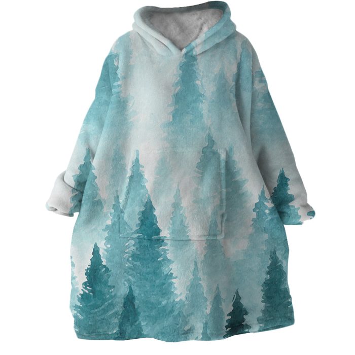 Foggy Forest Hoodie Wearable Blanket WB1089 1