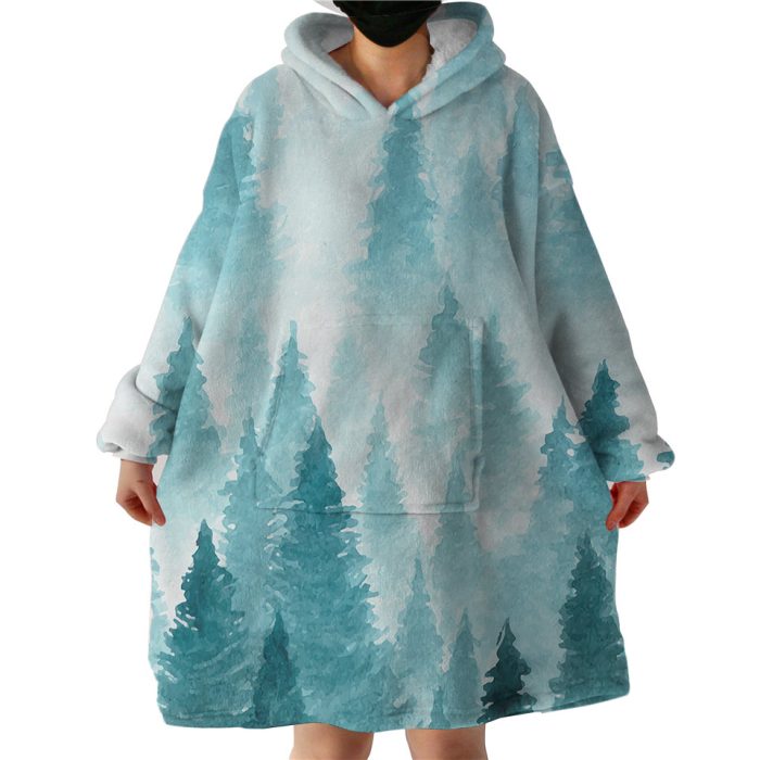 Foggy Forest Hoodie Wearable Blanket WB1089