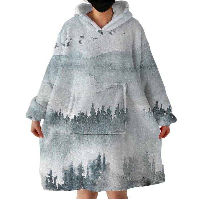 Foggy Mountain Hoodie Wearable Blanket WB1849