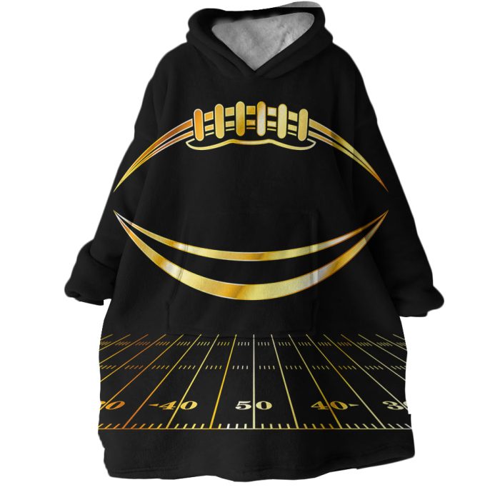 Football Pitch Hoodie Wearable Blanket WB1546 1