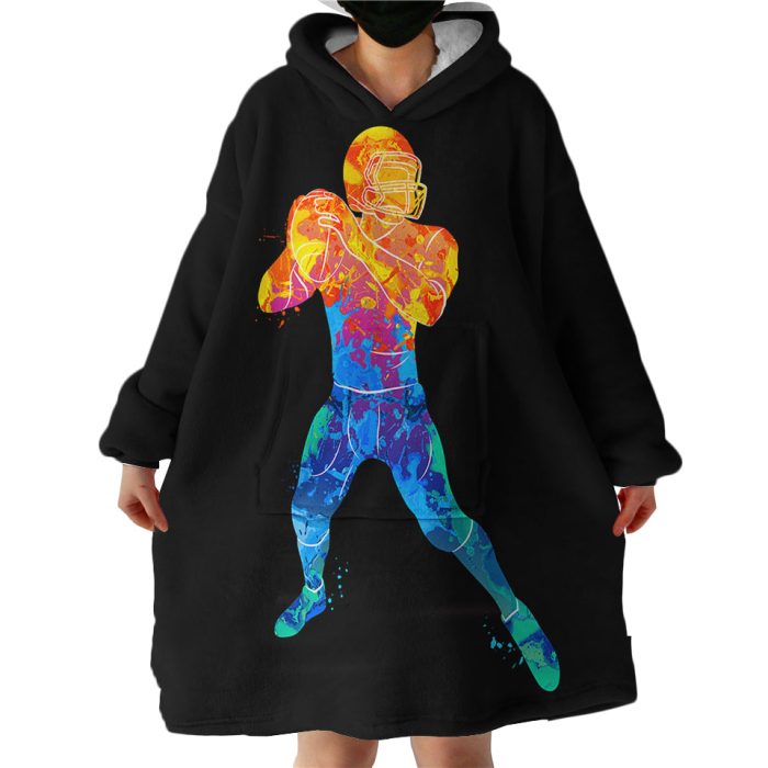 Football Player Hoodie Wearable Blanket WB1538