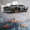 Ford Mustang Racing Car Canvas 5 Piece Five Panel Print Modern Wall Art Poster Wall Art Decor