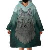 Forest Wolf Hoodie Wearable Blanket WB0408