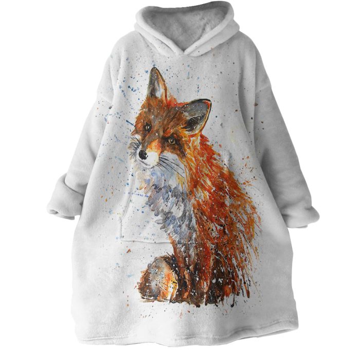 Fox Hoodie Wearable Blanket WB1436 1