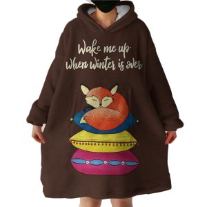 Fox Snooze Hoodie Wearable Blanket WB1083
