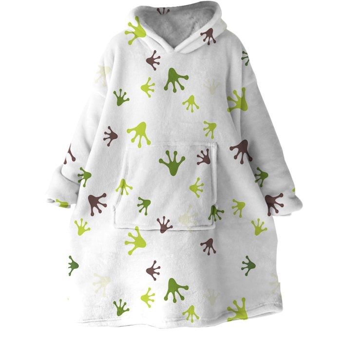 Frog Footprint Hoodie Wearable Blanket WB1914 1