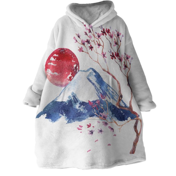 Fuji Mountain Hoodie Wearable Blanket WB1444 1