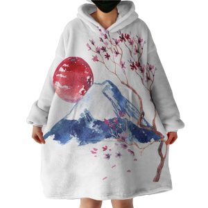 Fuji Mountain Hoodie Wearable Blanket WB1444
