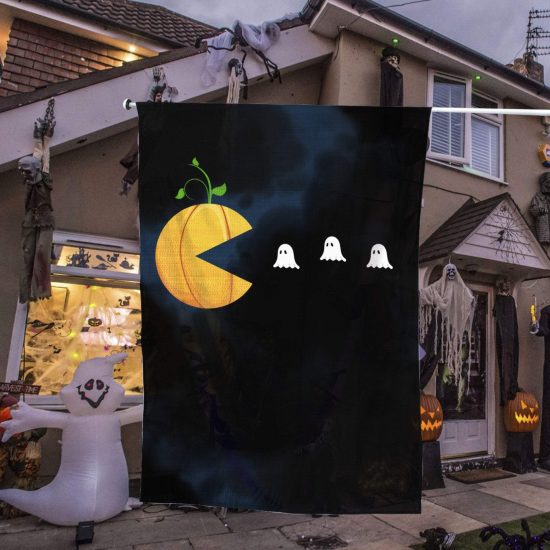 Funny Halloween Pumpkin Ghosts Personalized Garden Flag House Flag Double Sided Home Design Outdoor Porch