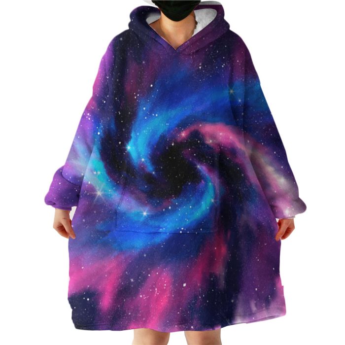 Galaxy Background Hoodie Wearable Blanket WB1260