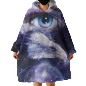 Galaxy Eagle Eyes Hoodie Wearable Blanket WB0940