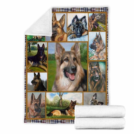German Shepherd Blanket Sherpa Blanket Fleece Blanket Birthday Gift Anniversary Gift Dog Blanket 1