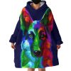 German Shepherd Hoodie Wearable Blanket WB2117