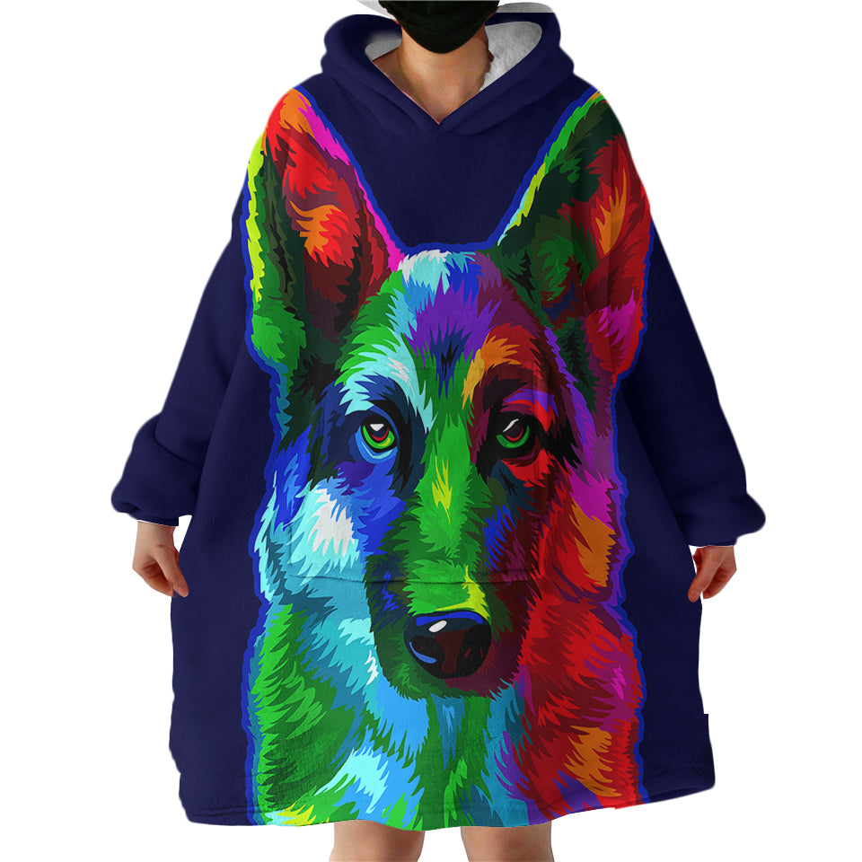 German-Shepherd-Hoodie-Wearable-Blanket-WB2117 German Shepherd Hoodie Wearable Blanket WB2117