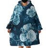 Ghostly Roses Hoodie Wearable Blanket WB1587