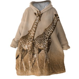 Giraffe Hoodie Wearable Blanket WB0908 1