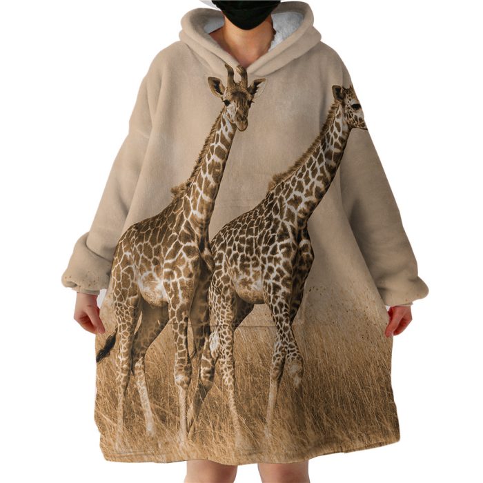 Giraffe Hoodie Wearable Blanket WB0908