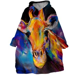Giraffe Hoodie Wearable Blanket WB1636 1