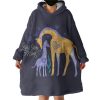 Giraffe - Love you Mom Hoodie Wearable Blanket WB0584