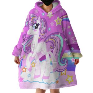 Girly Unicorn Hoodie Wearable Blanket WB1462