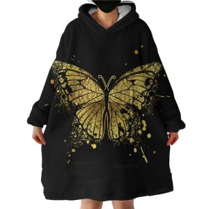 Glided Butterfly Hoodie Wearable Blanket WB1952 1