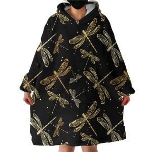 Glided Dragonflies Hoodie Wearable Blanket WB1998