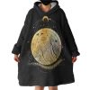 Golden Galaxy Illustration Triangle Zodiac Hoodie Wearable Blanket WB0470