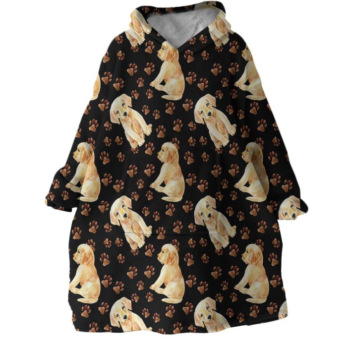 Golden Puppies Hoodie Wearable Blanket WB1091 1